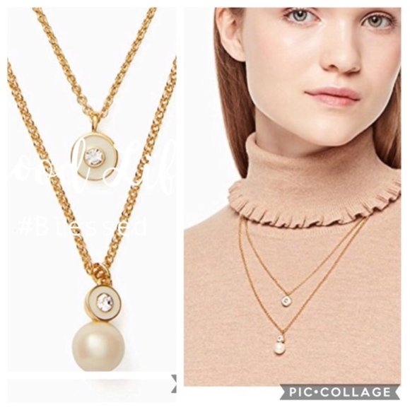 kate spade Jewelry - Kate Spade Rose Gold Pearly Delight Necklace